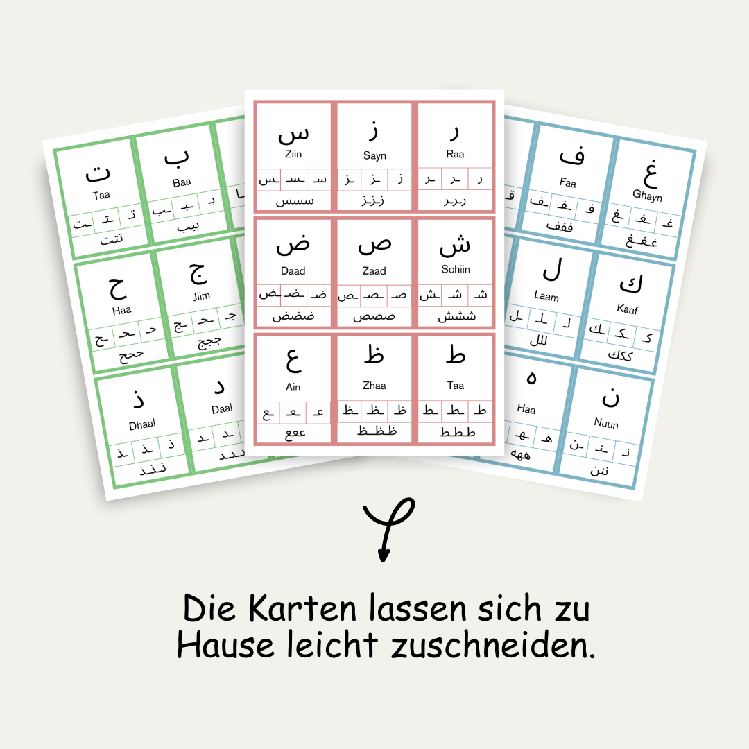 Arabisches Alphabet Poster & Karten