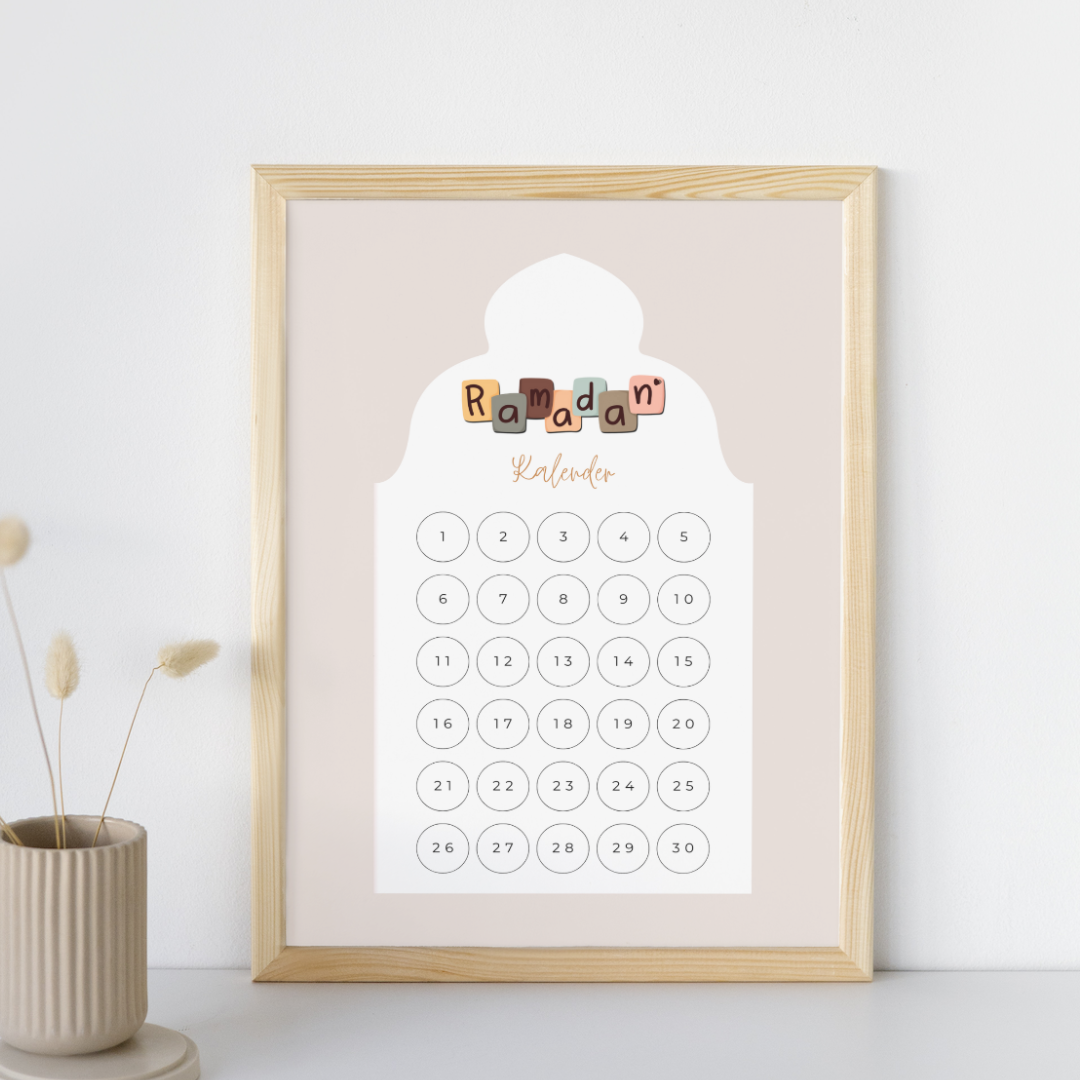 Ramadan-Poster: Glaube, Geduld, Gebet