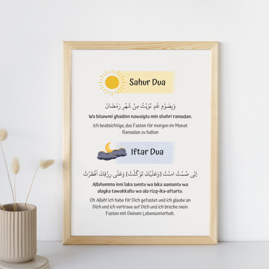 Ramadan-Poster: Glaube, Geduld, Gebet