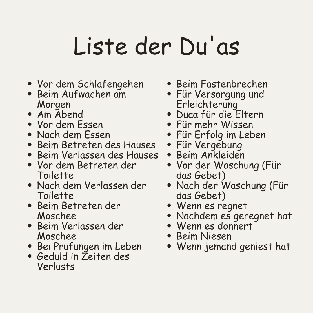 Kinder Du’a Karten