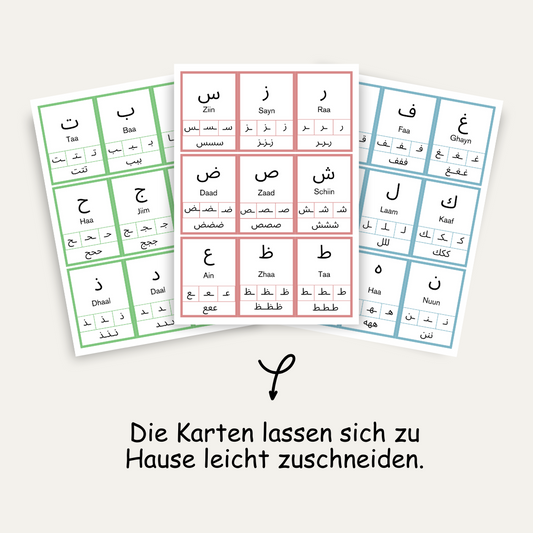 Arabisches Alphabet Poster & Karten
