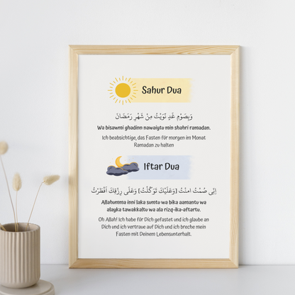 Ramadan-Poster: Glaube, Geduld, Gebet
