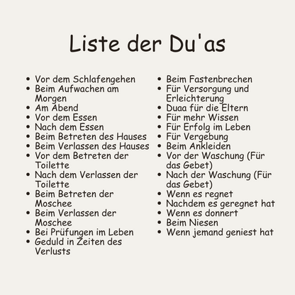 Kinder Du’a Karten