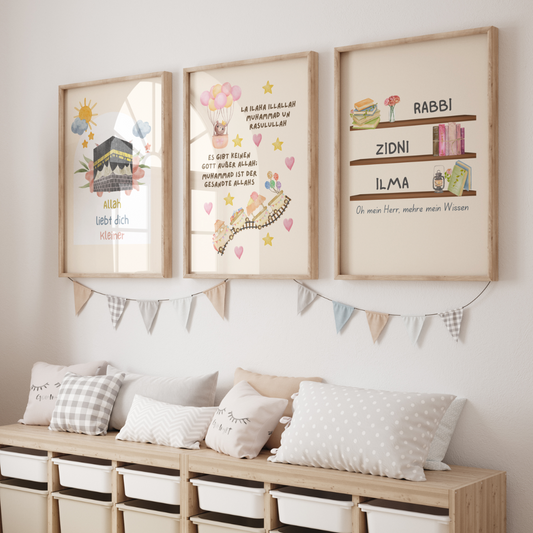 Poster: Schahada, Liebe, Wissen